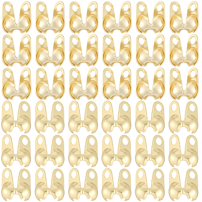 150Pcs Brass Bead Tips KK-BBC0027-85A-1