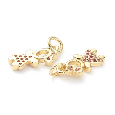 Brass Micro Pave Cubic Zirconia Pendants LS-ZIRC-J041-16D-1