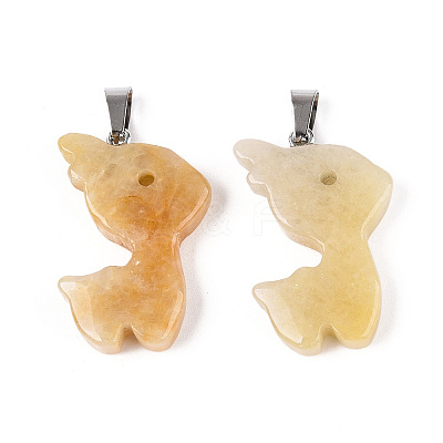 Natural Topaz Jade Pendants G-T144-11C-1