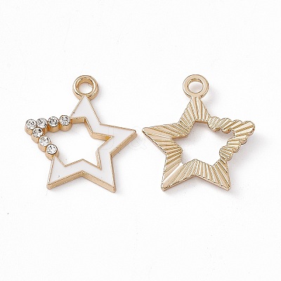Alloy Rhinestone Pendants PALLOY-P287-09G-01-1