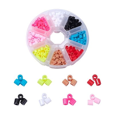480Pcs 8 Colors PE DIY Melty Beads Fuse Beads Refills DIY-YW0003-22-1