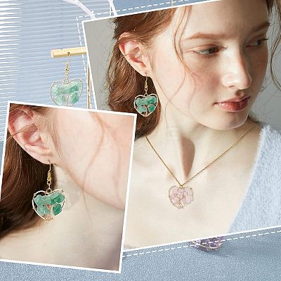 12Pcs 3 Styles Natural Gemstone Pendants FIND-FH0004-67-1