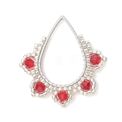 MIYUKI Delica Glass Seed Beaded Pendants PALLOY-MZ01243-01-1