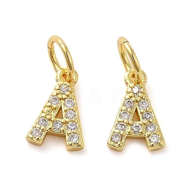 Brass Micro Pave Cubic Zirconia Pendants KK-M273-02G-A-1
