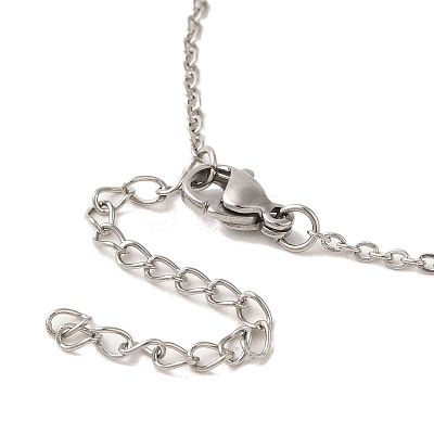 304 Stainless Steel Heart Pendant Necklaces & Bracelets & Stud Earrings Sets for Women SJEW-C004-11P-1