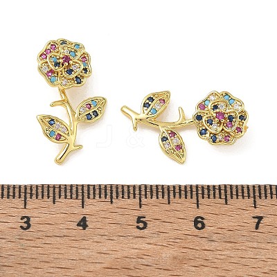 Brass Micro Pave Cubic Zirconia Pendants CU-CBA8C34-02G-01-1