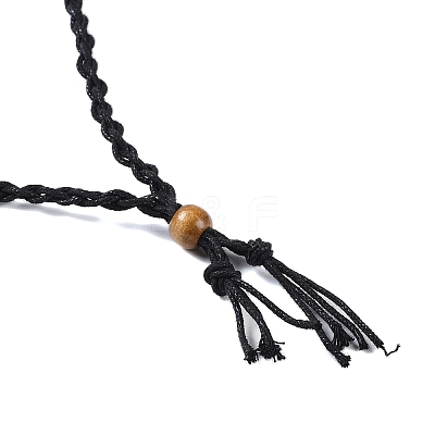 Braided Waxed Cord Empty Macrame Pouch Slider Necklace Making FIND-C061-01J-1