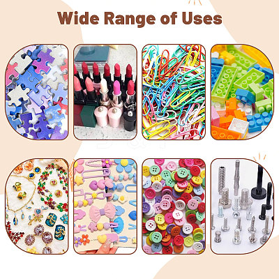 Transparent Plastic Stackable Mini Organizer Bead Containers with Locking Lid CON-WH0123-31E-1