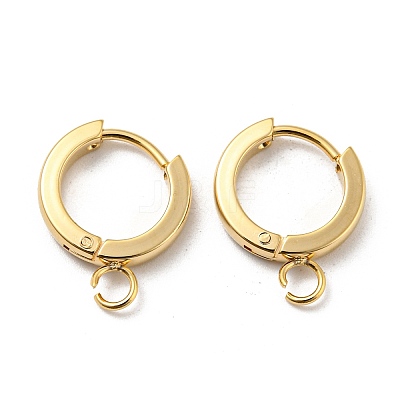 201 Stainless Steel Huggie Hoop Earrings Findings STAS-A167-01J-G-1