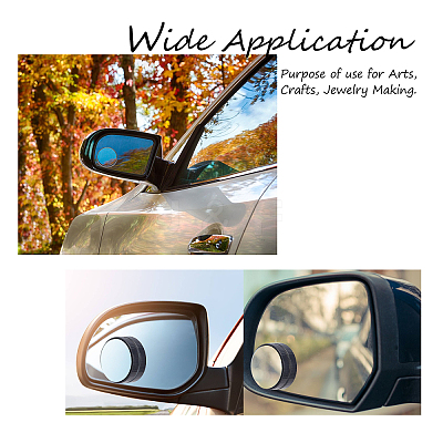 2 Sets 2 Style Glass Rearview Mirror AJEW-CA0001-75-1