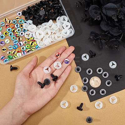 Craft Plastic Doll Eyes Stuffed Toy Eyes DIY-PH0009-37-1