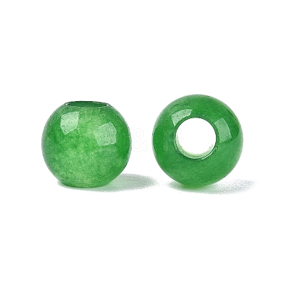 Natural White Jade European Beads G-Q607-01A-08-1