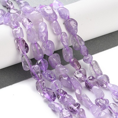 Natural Amethyst(Dyed & Heated) Beads Strands X-G-P497-01C-47-1
