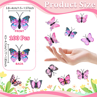 100Pcs PVC Brooches JEWB-UN0001-12B-1