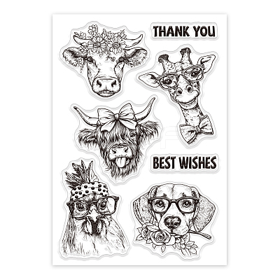 Custom Summer Theme PVC Plastic Clear Stamps DIY-WH0631-0758-1
