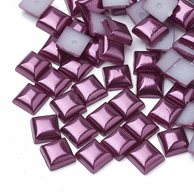 ABS Plastic Imitation Pearl Cabochons SACR-R748-6x6mm-Z20-1