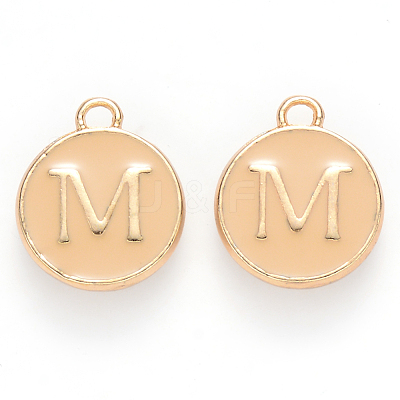 Golden Plated Alloy Enamel Charms X-ENAM-S118-06M-1