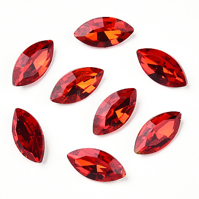 Pointed Back Glass Rhinestone Cabochons RGLA-T083-5x10mm-07-1