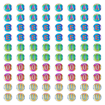 100Pcs 5 Styles Electroplated Glass Bead GLAA-TA0002-95C-1