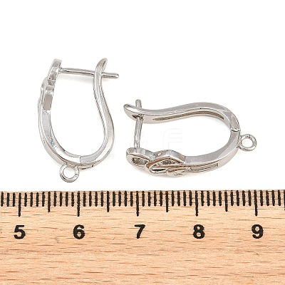 Brass Hoop Earring Findings KK-K340-36P-1