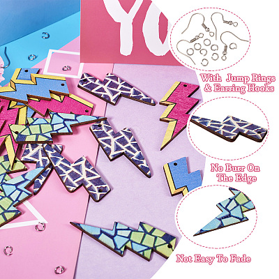 DIY Lightning Bolt Earring Making Kit DIY-TA0006-29-1