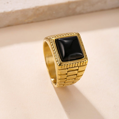 304 Stainless Steel & Cubic Zirconia Finger Rings FS-WG7376D-04-1