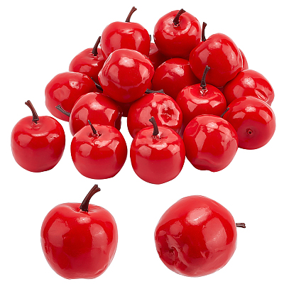 20Pcs Mini Foam Imitation Apples DIY-PH0009-60-1