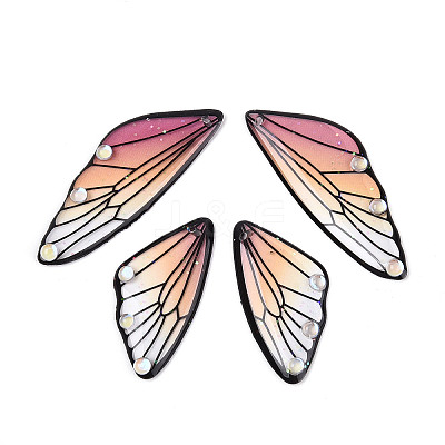 Transparent Resin Crystal AB Rhinestone Pendants Set RESI-TAC0002-46A-1