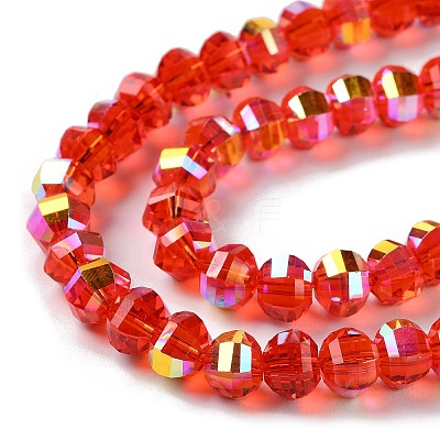 Transparent Electroplate Glass Beads Strands X-GLAA-Q099-C01-01-1-1