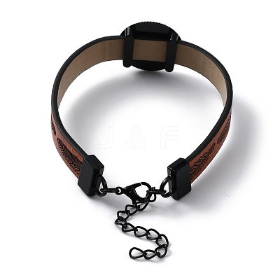 Alloy Flat Round Link Bracelet Settings fit for Cabochons FIND-M009-01EB-1
