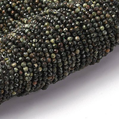 Natural Seraphinite Beads Strands G-RM2025-A42-3mm-1