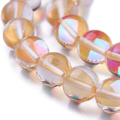 Synthetic Moonstone Beads Strands G-F143-10mm-15-1