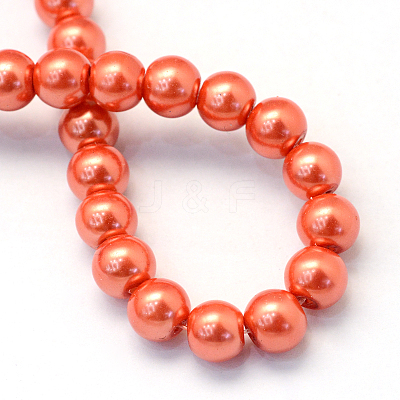 Baking Paint Glass Pearl Bead Strands HY-Q003-3mm-38-1
