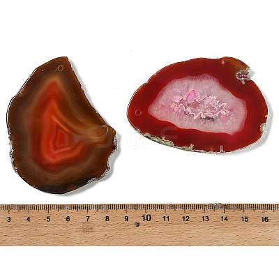 Natural Druzy Agate(Dyed & Heated) Big Pendants G-F646-02K-1