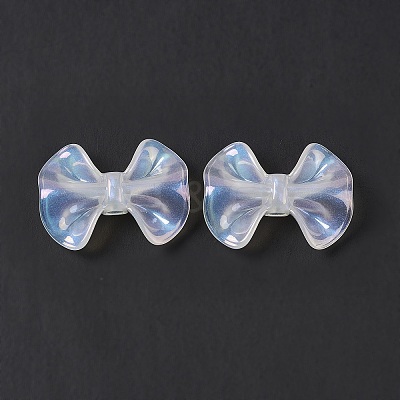 UV Plating Rainbow Iridescent Acrylic Beads PACR-M003-12F-1