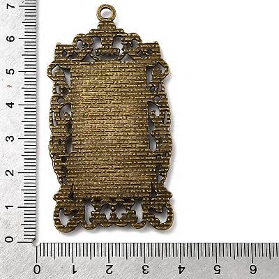 Vintage Tibetan Style Alloy Large Pendant Cabochon Bezel Settings TIBEP-M018-129AB-NF-1
