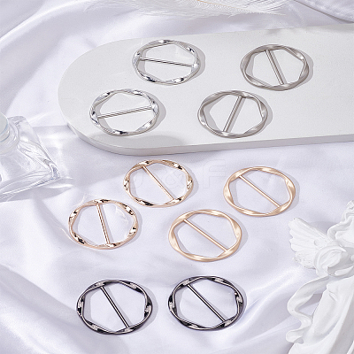 10Pcs 5 Styles Zinc Alloy Tri-Glide Adjuster Buckles FIND-LP0002-83-1