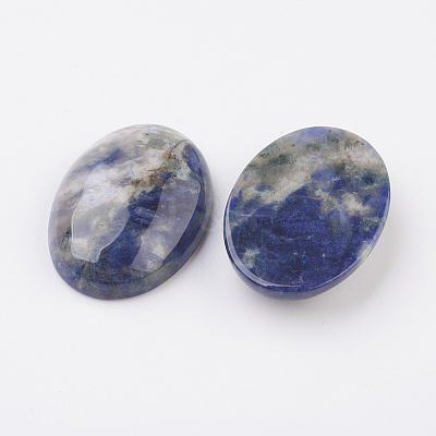 Natural Sodalite Flat Back Cabochons G-G741-30x40mm-06-1