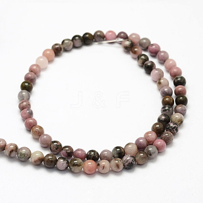 Natural Rhodonite Beads Strands X-G-F364-01-8mm-1