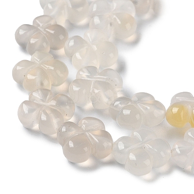 Natural White Agate Beads Strands G-M418-D03-01-1