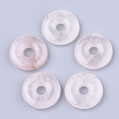 Natural Rose Quartz Pendants G-S349-22B-01-1