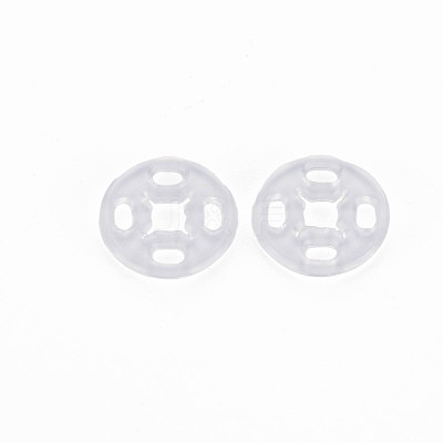 Transparent Resin Snap Fasteners BUTT-N018-008-01-1