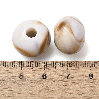 Two Tone Opaque Acrylic Imitation Gemstone European Beads SACR-K005-04A-1