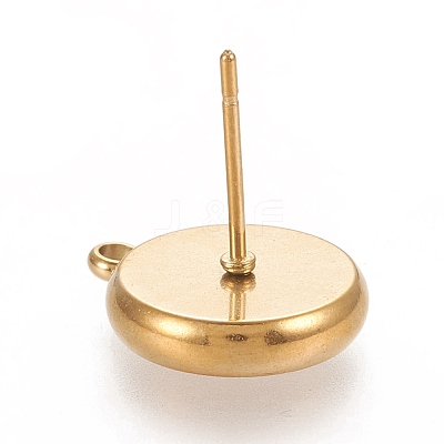 Ion Plating(IP) 304 Stainless Steel Stud Earring Findings STAS-K202-04D-G-1