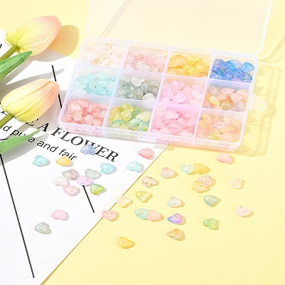 360Pcs 11 Colors Frosted Transparent Acrylic Beads OACR-FS0002-30-1