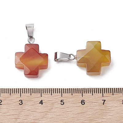 Natural Red Agate Pendants G-K359-02P-06-1