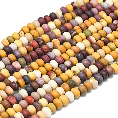 Natural Mookaite Beads Strands G-P575-A11-6x4mm-1