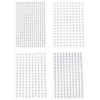 16 Sheets 4 Styles ABS Imitation Pearl Stickers Paper Sheets for Craft DIY-CP0013-56-1