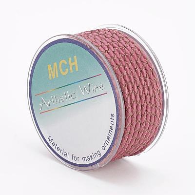 Eco-Friendly Braided Leather Cord OCOR-L035-3mm-E13-1