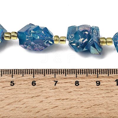Electroplated Raw Rough Natural Amethyst Beads Strands G-Z131-J02-02-1